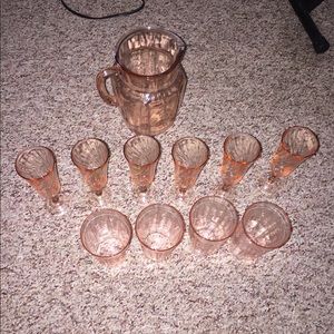 RARE PINK Depression Glass (FULL SET)